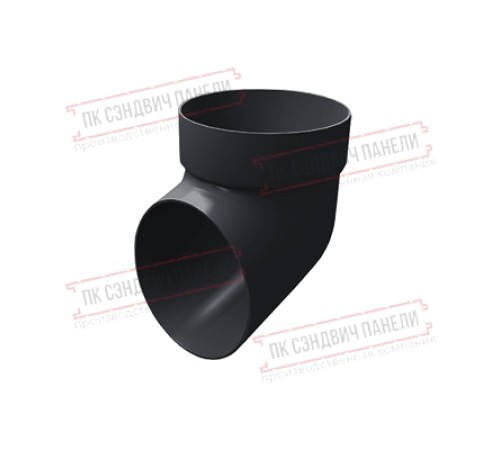 Колено сливное ПВХ графит RAL 7024 Колено сливное ПВХ графит RAL 7024