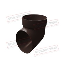 Колено сливное ПВХ шоколадное RAL 8017