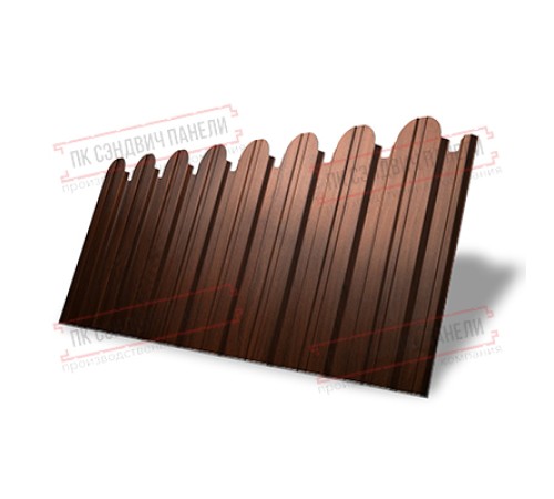 Профнастил фигурный С10 - 0,45 Окрас - А, Print Elite Choco Wood. Профнастил фигурный С10 - 0,45 Окрас - А, Print Elite Choco Wood.
