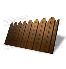 Профнастил фигурный С10 - 0,45 Окрас - А, Print Premium Golden Wood.