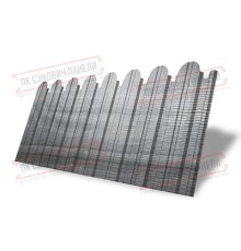 Профнастил фигурный С10 - 0,45 Окрас - А, Print Premium Silver Wood.