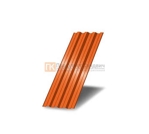 Профнастил С21 окрашенный с нестандартной шириной 0,4 м толщина 0,45