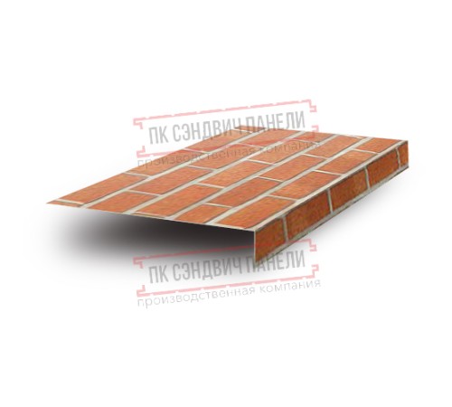 Планка карнизного свеса 200х30х2000 ECOSTEEL-Кирпич-0.5 Планка карнизного свеса 200х30х2000 ECOSTEEL-Кирпич-0.5