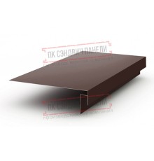Планка карнизного свеса сложная 250х50х2000 ПЭ-8017-0.45