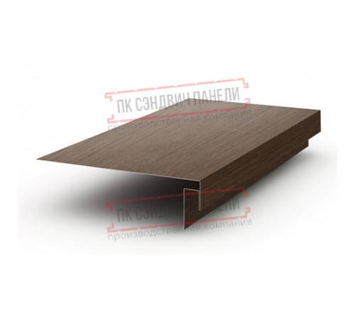 Планка карнизного свеса сложная 250х50х2000 ECOSTEEL_MA-МореныйДуб-0.5 Планка карнизного свеса сложная 250х50х2000 ECOSTEEL_MA-МореныйДуб-0.5