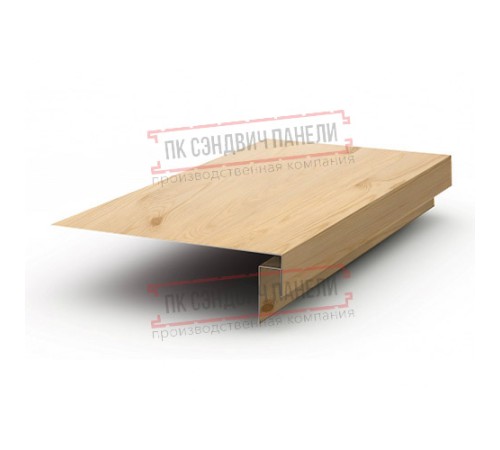 Планка карнизного свеса сложная 185х50х2000 ECOSTEEL-Сосна-0.5 Планка карнизного свеса сложная 185х50х2000 ECOSTEEL-Сосна-0.5