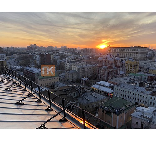 Ограждение кровли оптим универс H=900мм L=3000мм с снегозадержанием