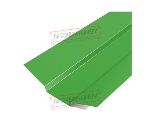 Планка ендовы верхняя 76х76х2000 Norman Ral6018-0.5 Планка ендовы верхняя 76х76х2000 Norman Ral6018-0.5