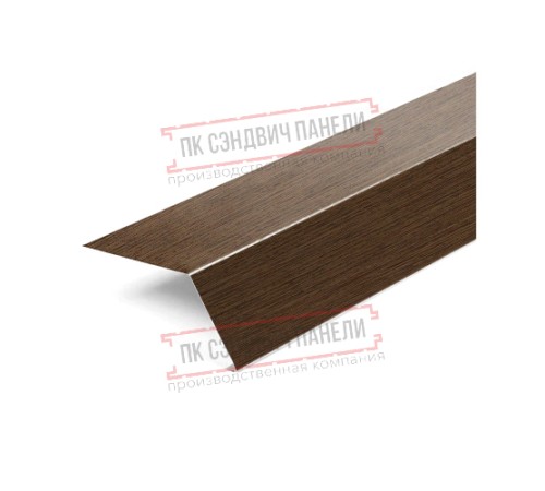 Планка карнизная 100х69х2000 ECOSTEEL-МореныйДуб-0.5 Планка карнизная 100х69х2000 ECOSTEEL-МореныйДуб-0.5