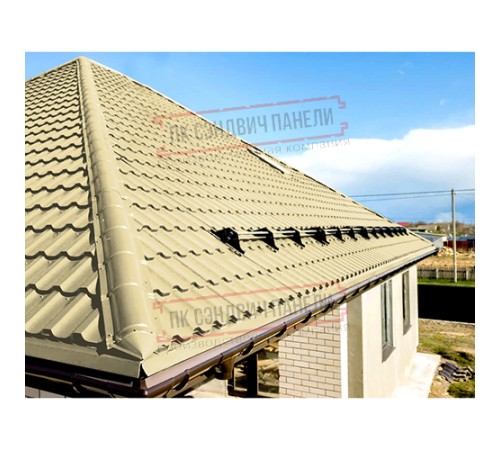 Планка конька круглого R110х2000 ПЭ-1014-0.45 Планка конька круглого R110х2000 ПЭ-1014-0.45