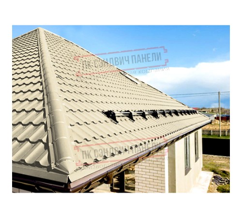Планка конька круглого R110х2000 ПЭ-1015-0.45 Планка конька круглого R110х2000 ПЭ-1015-0.45