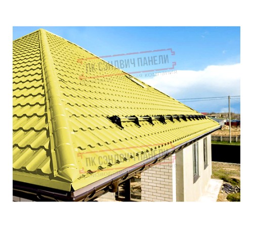 Планка конька круглого R110х2000 ПЭ-1018-0.45 Планка конька круглого R110х2000 ПЭ-1018-0.45
