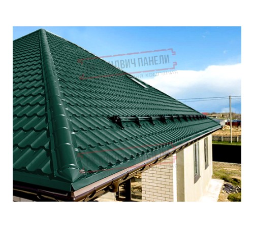 Планка конька круглого R110х2000 Viking E-6005-0.5 Планка конька круглого R110х2000 Viking E-6005-0.5
