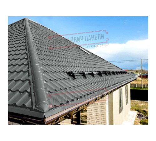 Планка конька круглого R110х2000 ПЭ-7005-0.45 Планка конька круглого R110х2000 ПЭ-7005-0.45