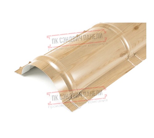 Планка конька круглого R110х2000 ECOSTEEL_T-Сосна-0.5 Планка конька круглого R110х2000 ECOSTEEL_T-Сосна-0.5