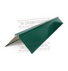 Планка конька плоского простая 145х145х2000 ПЭ-6005-0.45