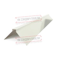 Планка конька плоского 120х120х2000 ПЭ-9003-0.45