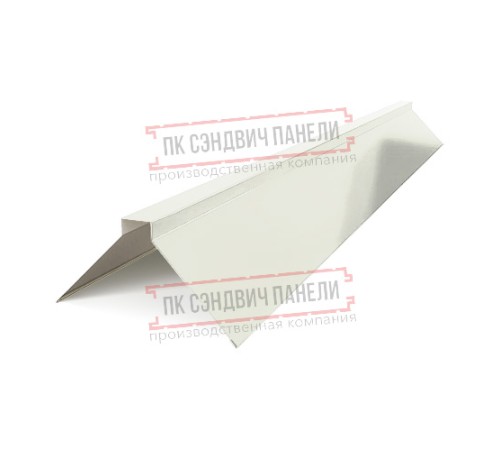 Планка конька плоского 190х190х2000 ПЭ-9010-0.45