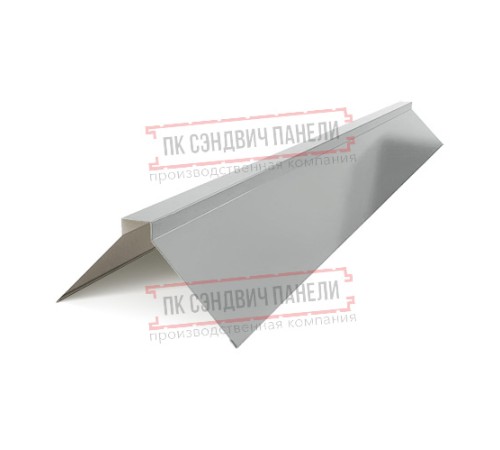 Планка конька плоского 120х120х2000 ПЭ-9006-0.45