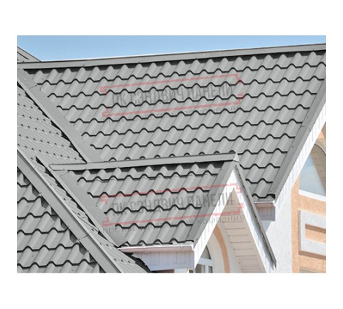 Планка конька плоского 120х120х2000 ПЭ-9006-0.45