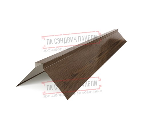 Планка конька плоского 120х120х2000 ECOSTEEL-МореныйДуб-0.5