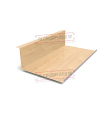 Планка примыкания нижняя 250х122х2000 ECOSTEEL-Клен-0.5