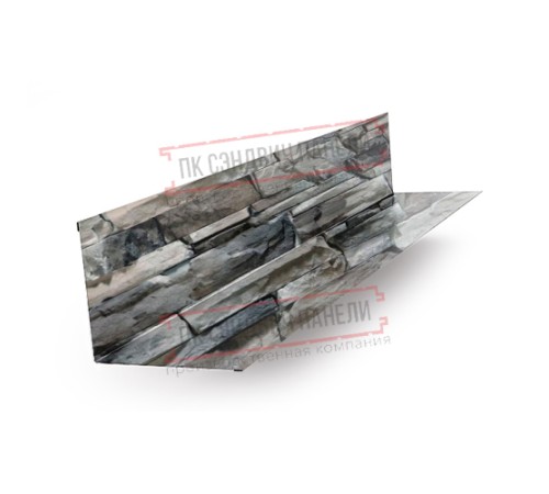 Планка примыкания верхняя 250х147х2000 ECOSTEEL-БелыйКамень-0.5 Планка примыкания верхняя 250х147х2000 ECOSTEEL-БелыйКамень-0.5