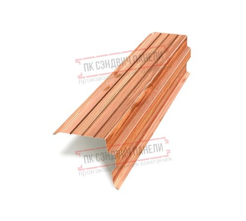 Планка торцевая 90х115х2000 ECOSTEEL_T-Кедр-0.5 Планка торцевая 90х115х2000 ECOSTEEL_T-Кедр-0.5