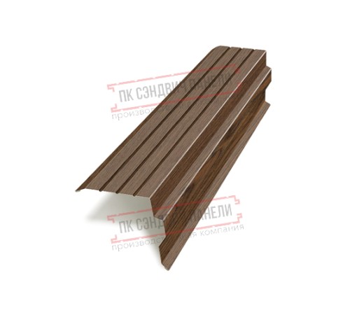 Планка торцевая 90х115х2000 ECOSTEEL-МореныйДуб-0.5