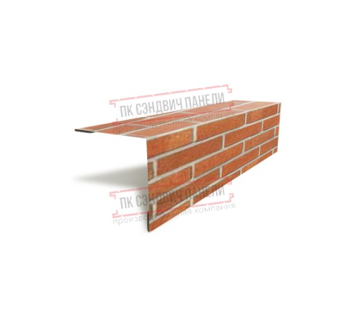 Планка угла наружного 115х115х2000 ECOSTEEL-Кирпич-0.5 Планка угла наружного 115х115х2000 ECOSTEEL-Кирпич-0.5
