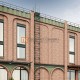 Вертикальная пожарная лестница П1-1 с площ. 800х800 ОЦ L=1050мм ГОСТ 53254-2009