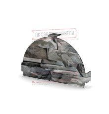 Заглушка конька круглого простая ECOSTEEL-БелыйКамень-0.5