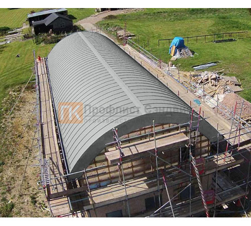 Продольно гнутый фальц профилированный 0,5 RAL 9006 Satin