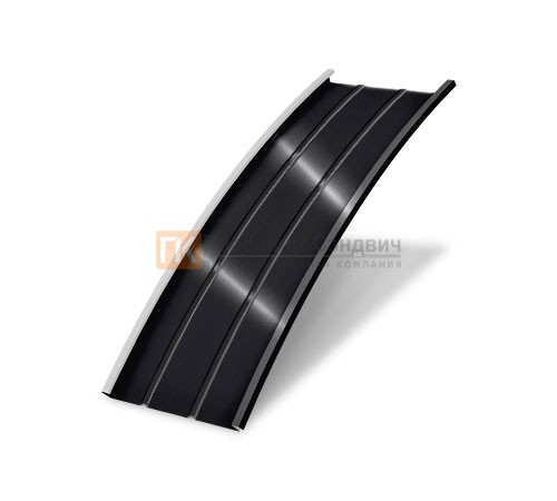 Продольно гнутый фальц профилированный 0,5 RAL 9005 Quarzit lite Продольно гнутый фальц профилированный 0,5 RAL 9005 Quarzit lite