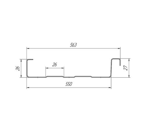 Фальц двойной стоячий Line 0,5 Satin RAL9006 бело-алюминиевый с пленкой на замках