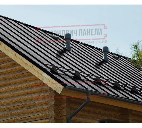 Фальц двойной стоячий Line 0,45 Drap RAL9005 черный с пленкой на замках