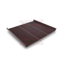 Фальц двойной стоячий Line 0,5 Velur RAL8017 шоколад с пленкой на замках