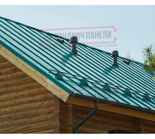 Фальц двойной стоячий Line 0,45 Полиэстер RAL5021 водная синь с пленкой на замках