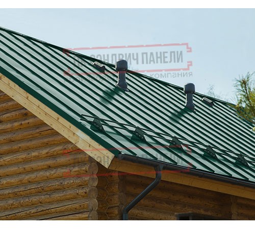 Фальц двойной стоячий Line 0,5 Satin Мatt RAL6005 зеленый мох с пленкой на замках Фальц двойной стоячий Line 0,5 Satin Мatt RAL6005 зеленый мох с пленкой на замках