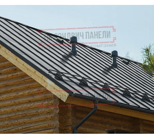 Фальц двойной стоячий Line 0,5 Rooftop Matte RAL7016 антрацитово-серый с пленкой на замках