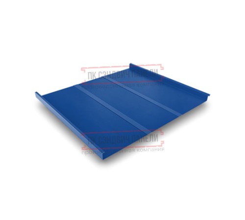 Фальц двойной стоячий Line 0,5 Satin RAL5005 сигнальный синий с пленкой на замках