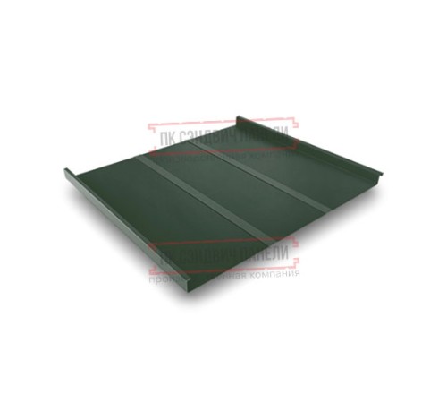 Фальц двойной стоячий Line 0,5 Velur RAL6020 хромовая зелень с пленкой на замках