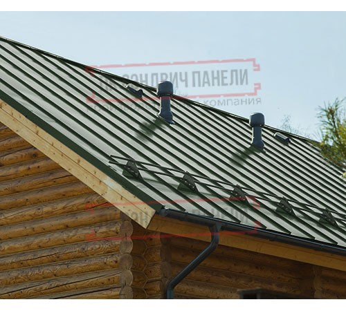 Фальц двойной стоячий Line 0,5 Velur RAL6020 хромовая зелень с пленкой на замках