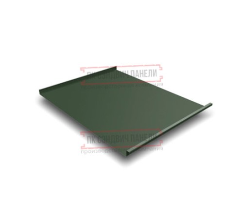 Фальц двойной стоячий 0,5 GreenCoat PuRALBT,matt RR11 темно-зеленый с пленкой на замках Фальц двойной стоячий 0,5 GreenCoat PuRALBT,matt RR11 темно-зеленый с пленкой на замках