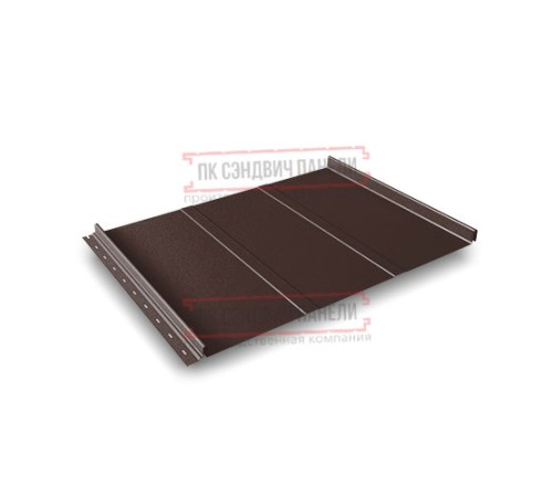 Кликфальц Line 0,5 Quarzit Pro Matt RAL8017 шоколад с пленкой на замках
