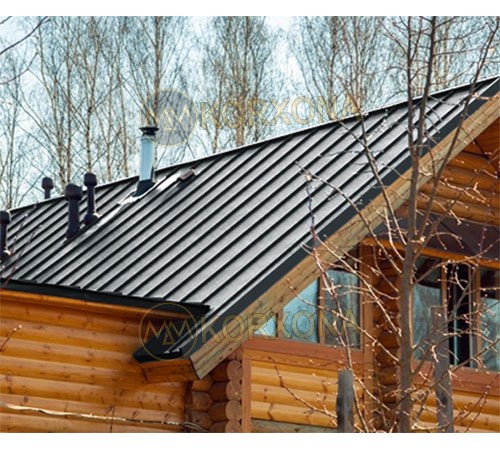 Кликфальц Line 0,45 Drap RAL7016 антрацитово-серый с пленкой на замках