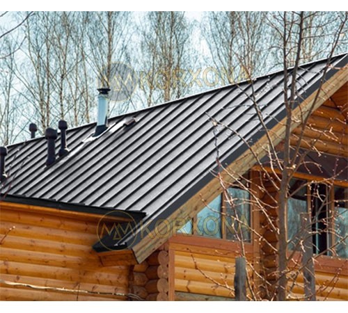 Кликфальц Line 0,45 Drap RAL7024 мокрый асфальт с пленкой на замках Кликфальц Line 0,45 Drap RAL7024 мокрый асфальт с пленкой на замках