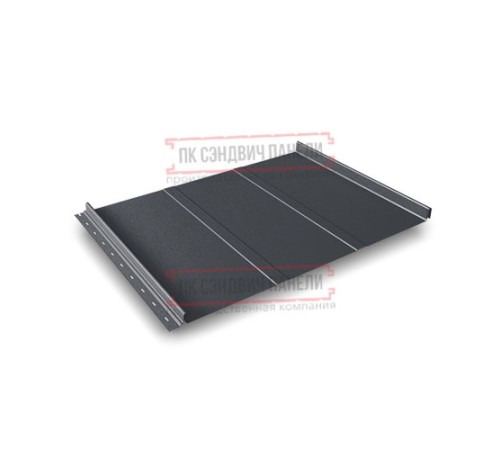 Кликфальц Line 0,5 Satin RAL7024 мокрый асфальт с пленкой на замках