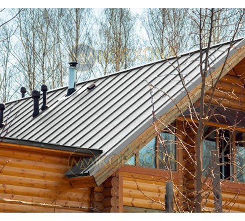 Кликфальц Line 0,5 Satin RAL9006 бело-алюминиевый с пленкой на замках