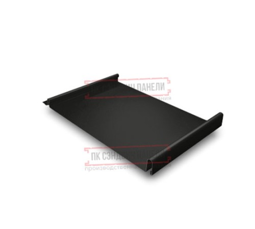Кликфальц 0,5 Satin Мatt RAL9005 черный с пленкой на замках Кликфальц 0,5 Satin Мatt RAL9005 черный с пленкой на замках